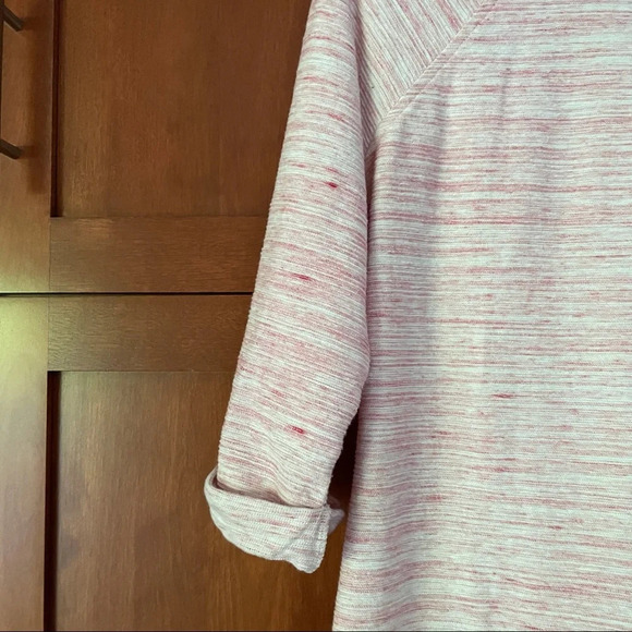 L.L. Bean Tunic Sweater Pink White Marled Cotton Size Small - Picture 3 of 8